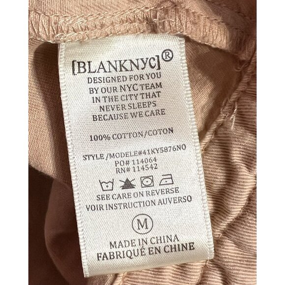 Blank NYC Women Jacket Medium Size Buff Twill Utility Beige Cotton Pockets - Picture 11 of 13